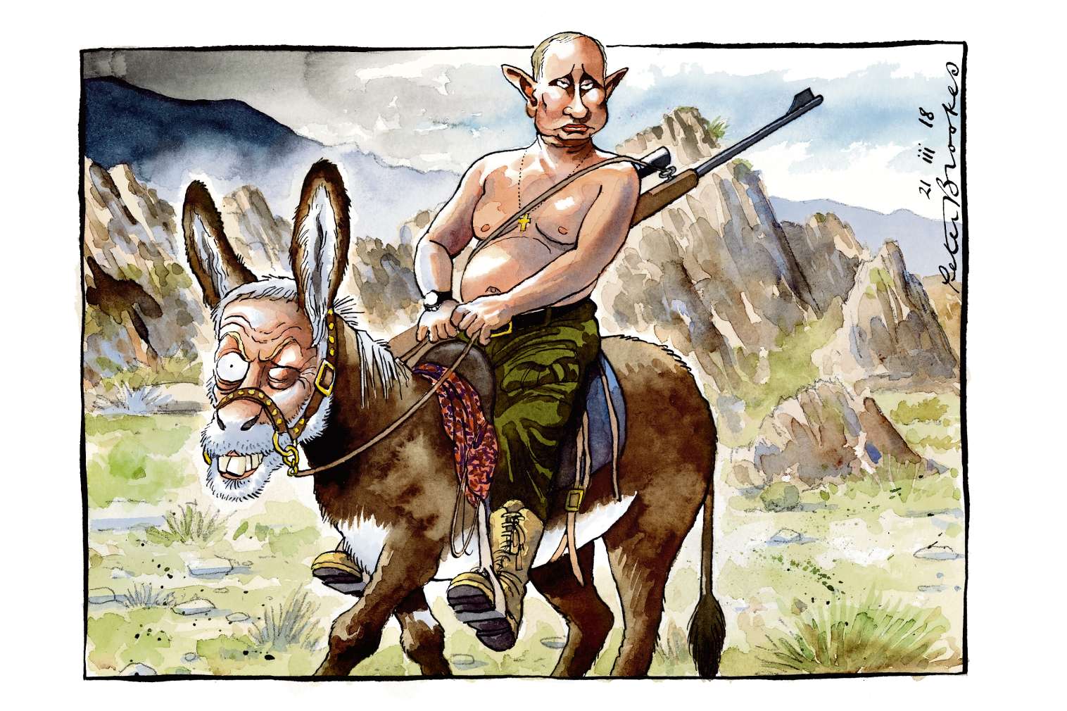 Путин на ишаке