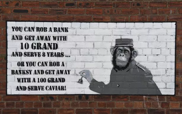 The latest addition in the Baltic triangle - a mural with a Banksy mention